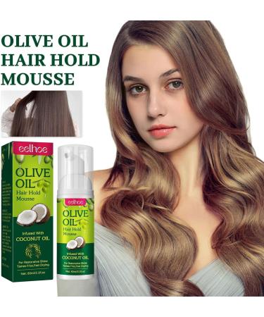 Mousse Hair Foam - Natural Moisturizing Hair Mousse 60ml for Hair Styling | Frizz Control Curly Hair Mousse for Women Braids Wraps Wigs Waves Long-lasting Smooth Hold Moslate - Buy Online on GoSupps.com