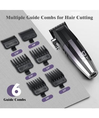 Professional Hair Clippers for Men - Cordless & Corded Barber Clippers | Rechargeable Beard Trimmer | Perfect Father s Day Gifts - Chromed & Black - Buy Online on GoSupps.com