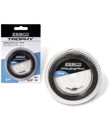 Zebco Quality Trophy Steel Leader 1x7 Spool Safe Leader Material Spin Fishing Fishing Accessories Pike Fishing 6-15 kg 12 kg