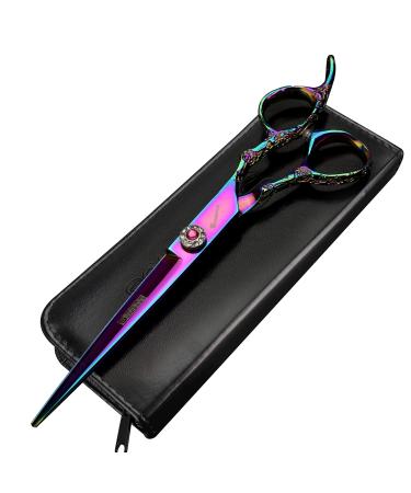 6.5/7-inch Professional Hair Clippers Stainless Steel Sharp Hair Clippers Hairdresser Specific Scissors (7in Cutting Scissors-A)