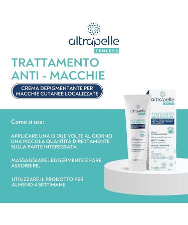  ALTRAPELLE Anti-dark spot cream treatment - face hands neck and d collet - with azeloglycine - 30 ml - Prevents and reduces dark spots - Made in Italy - Buy Online on GoSupps.com