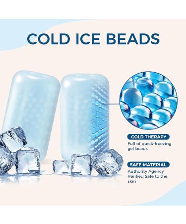 ZOMCHI Ice Roller for Face & Eye Puffiness Relief | Premium Massage Roller with Spare Roller & Hygienic Case - Relieve Fatigue Fast - Buy Online on GoSupps.com