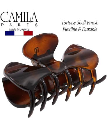 Camila Paris CP2421 Medium Bow French Hair Clip for Women - Tortoise | Stylish and Durable Hair Accessory Made in France - Buy Online on GoSupps.com
