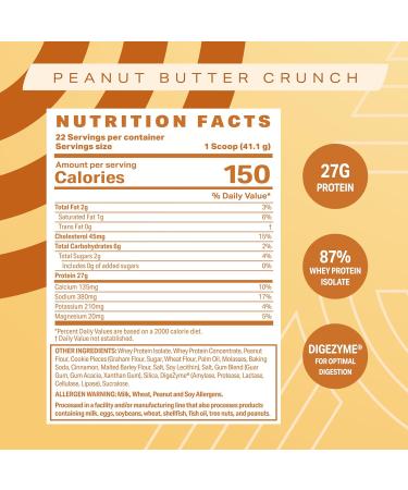 Podium Nutrition Whey Protein Powder - Peanut Butter Crunch - 22 Servings 27g Protein Per Serving - Best International Shipping - Buy Online on GoSupps.com