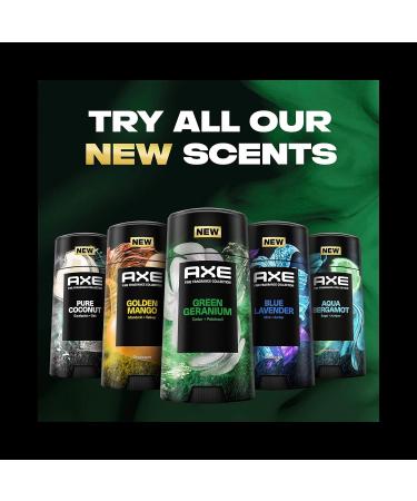 AXE Fine Fragrance Collection Aluminum No Deodorant Stick for Men Green Geranium 4 Count with 48H Odor Protection and All-Day Freshness Infused with Geranium Cedar & Patchouli Essential Oils 2.6 oz - Buy Online on GoSupps.com