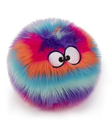 goDog Furballz Chew-Resistant & Durable Squeaker Plush Pet Toy for Small, Medium, & Large Dogs & Puppies - Multiple Styles, Colors, & Sizes Large Furballz (Cool Rainbow)