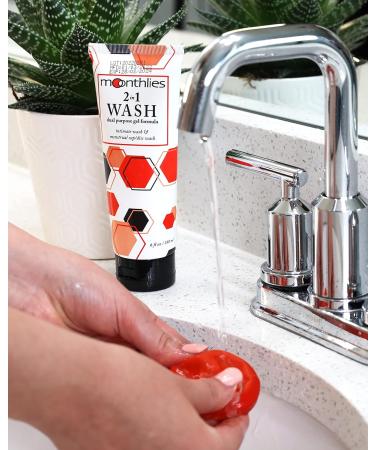 MOONTHLIES Menstrual Disc Wash - 2 in 1 Cleaner for Menstrual Cup/Disc (6 Fl Oz) - Pack of 1 - Buy Online on GoSupps.com