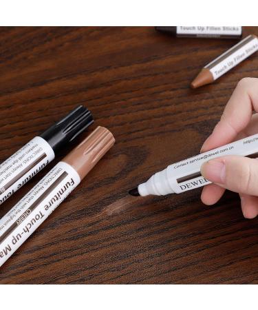 DEWEL Furniture Markers Touch Up  17 Pcs Wood Scratch Repair Kit  Upgrade Wood Furniture Repair Markers and Wax Sticks for Stains  Scratches  Wood Floors  Tables  Bedposts - Buy Online on GoSupps.com