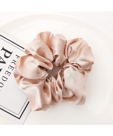 Satin Silk Scrunchies Hair Ties for Women - Elastic Soft No Damage Ponytail Holders - 4 Pack Light Color - Buy Online on GoSupps.com