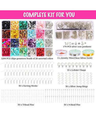 Xmada Jewelry Making Kit - 1587 PCS Beads & Supplies for Girls and Adults - Crystal Beads, Plier, Wire, Hooks, Ring, Bracelet Making Set - Buy Online on GoSupps.com