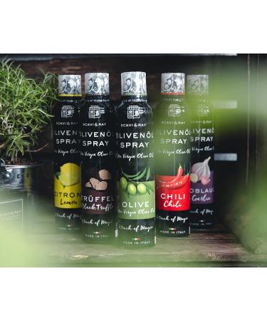  Scavi & Ray SCAVI & RAY 6 x Lemon Olive Oil Sprays 200ml Italian Lemon Spice Aromatic Oil Kitchen Spray with 3 Dosage Levels for Fish Salads and Antipasti Oil - Buy Online on GoSupps.com