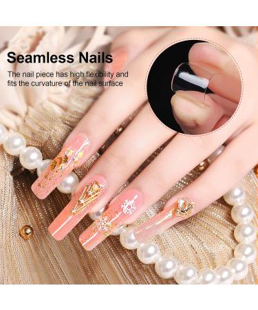 Kalolary 500PCs Extra Long Transparent C Curve Nail Tips XXL Coffin Shape French Fake Nails for Nail Art & Manicure - Buy Online on GoSupps.com