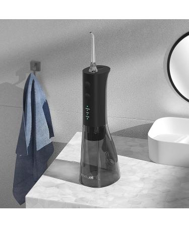 Mornwell Cordless Water Flosser - IPX7 Waterproof, 3 Modes, 4 Jet Tips, USB Rechargeable - Black - Buy Online on GoSupps.com