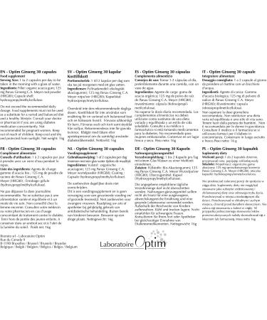 Natural Aphrodisiac Ginseng for Men Erection 30 Capsules - Capsules 1 Month | Panax Supplement Korean Red Ginseng Belgium Grown High Ginsenosides | Optim Ginseng - Buy Online on GoSupps.com