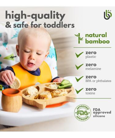 Bamboo Fox Baby Suction Plate | Secure Suction for Easy Feeding and Weaning | Ideal for Babies 6 Months and Up - Buy Online on GoSupps.com