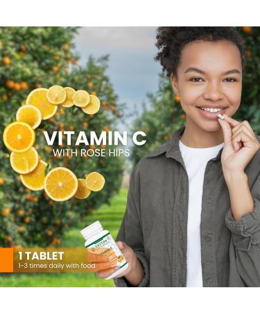 Zaytun Vitamins Halal Vitamin C 500mg Tablets (3-Pack) with Rose HIPS Supports Immune Health Natural Antioxidant with Citrus Bioflavonoids Gluten-Free Vegan 60 Tablets - Halal Vitamins - Buy Online on GoSupps.com