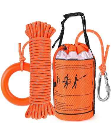 NTR Water Rescue Throw Bag with 50/70/98 Feet of Rope in 3/10 Inch Tensile Strength Rated to 1844lbs, Throwable Device for Kayaking and Rafting, Safety Equipment for Raft and Boat 70FT Rescue Bag