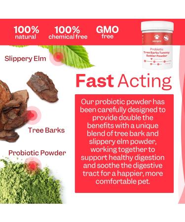 Slippery Elm Powder Tree Barks Powder for Dogs 150g Dog Acid Reflux Treatment Supported with Dog Probiotics Daily Supplement for Upset Tummy & Constipation - Buy Online on GoSupps.com