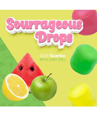Wiley Wallaby Sourrageous Drops - Watermelon Green Apple Lemon Licorice Candy - 8 oz - Buy Online on GoSupps.com