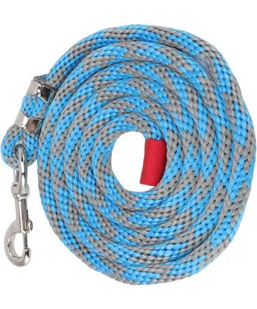 Nylon Horse Rope 8.2ft Nylon Heavy Duty Rope Lead with Alloy Hook for Horse Livestock Pet Blue Grey - Buy Online on GoSupps.com