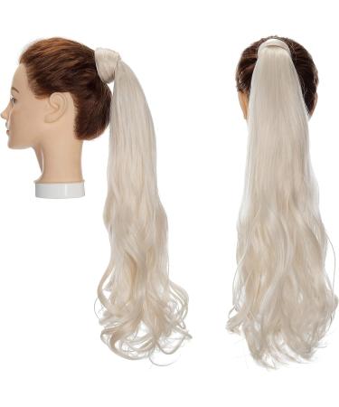 Wrap Around Ponytail Hair Extensions Curly Wavy Pear Wave One Piece Clip In Extensions Hairpiece Long For Women Beauty 20" Inch - Light Blonde - Buy Online on GoSupps.com