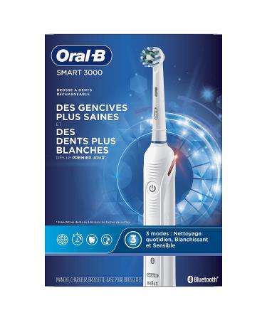 Oral-B Pro 3000 3D White Electric Toothbrush - Brighten Your Smile with Advanced Cleaning Technology - Buy Online on GoSupps.com