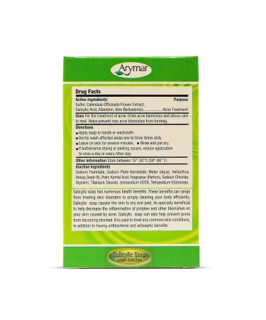 Arymar Salicylic Soap - 3 oz Exfoliating Bar for Clear Skin | International Shipping Available - Buy Online on GoSupps.com