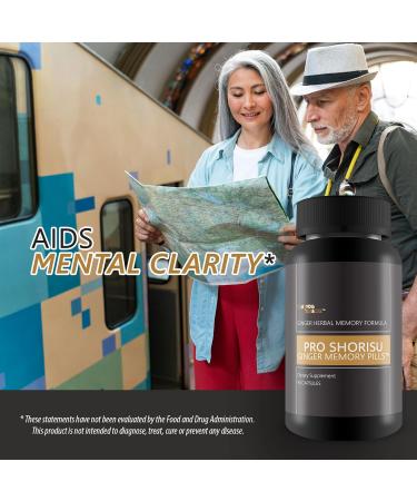 True You Health Pro Shorisu Ginger Memory Pills - Ginger Herbal Advanced Memory Formula - Our Best Memory Pills for Brain - Memory Pills for Women & Men - Memory Pills for Seniors - Memory Loss Pills - Buy Online on GoSupps.com