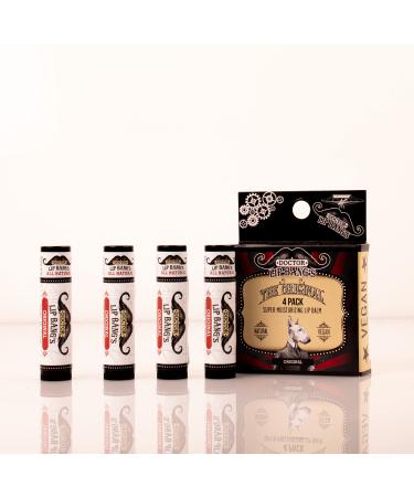 Dr. LIP BANG S Super Moisturizing Lip Balm | 4 Pack | Original| ALL NATURAL & CRUELTY FREE | 100% VEGAN | FOR DRY & CRACKED LIPS