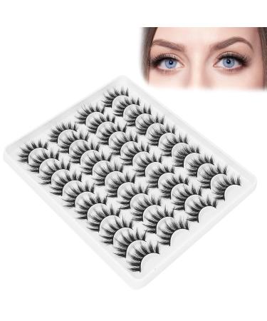 Soft Long Dense False Eyelashes - 20 Pairs for Stunning Eye Makeup | Shop Internationally - Buy Online on GoSupps.com