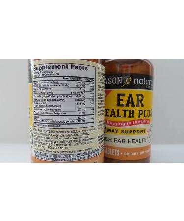 Mason Natural Advanced Ear Health Formula - 100 Caplets for Optimal Ear Care - Buy Online on GoSupps.com