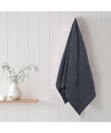 Belizzi Home 2 Pack Oversized Bath Towel Set - 28x55 Inches, 100% Cotton, Ultra Absorbent & Quick Dry - Charcoal Grey - Buy Online on GoSupps.com