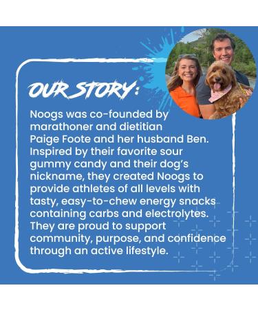 Noogs Lemon Zinger + Blue Raspberry Blast Sour Energy Chews Bundle - Electrolyte Energy Gummies - 24 Total Packs - Buy Online on GoSupps.com