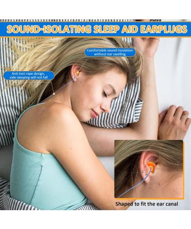 Xuhal 200 Pairs Corded Ear Plugs - Waterproof Silicone Reusable Noise Cancelling Earplugs for Sleeping Swimming Shooting & More | International Shipping - Buy Online on GoSupps.com