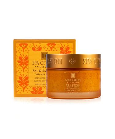 SPA CEYLON Sal and Saffron Vitamin E Cream Exfoliator - Gentle Facial Scrub for Hydration & Natural Glow | Clears Clogged Pores | International Shipping Available - Buy Online on GoSupps.com