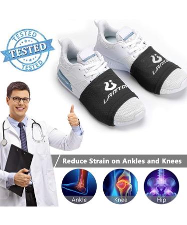 Dance Shoe Socks for Smooth Floors - 4 Pairs for Sneakers, Smooth Pivots, Turns, Knee Protection - Black - Buy Online on GoSupps.com
