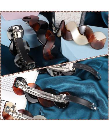 3-Piece Acrylic Hair Clips Set for Women - Retro Barrettes for Thick Hair - Buy Online on GoSupps.com