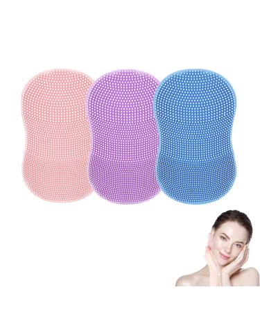 3PCS Super Soft Silicone Face Scrubber 2024 New Face Cleanser and Massager Brush Silicone Finger Facial Cleansing Brush Facial Brush Manual Face Scrubber for Exfoliating Deep Cleaning Skin Care