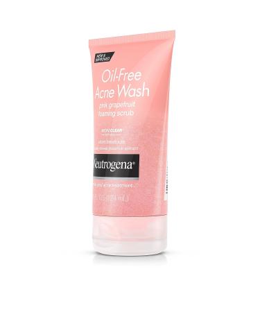 Neutrogena Oil-Free Acne Wash Pink Grapefruit Foaming Scrub 4.2 Fl Oz - Gentle Exfoliating Cleanser - Buy Online on GoSupps.com