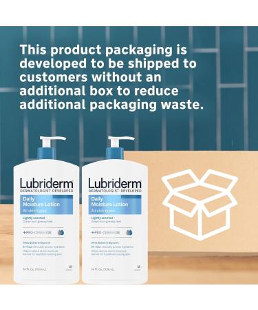 Lubriderm Daily Moisture Lotion + Pro-Ceramide with Shea Butter & Glycerin Helps Moisturize Dry Skin Hydrating Face Hand & Body Lotion Light Scent Non-Greasy Twin Pack 24 fl. oz 2 Pack - Buy Online on GoSupps.com
