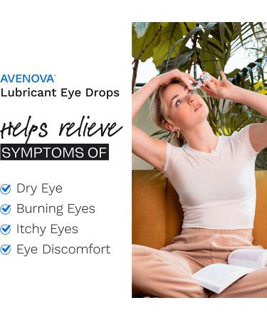 Avenova Lubricant Eye Drops - Instant Relief for Dry Eyes & Contact Lens Intolerance - 2 Pack, 15mL Bottles - Buy Online on GoSupps.com
