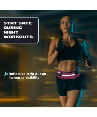 E Tronic Edge Running Belt - Unisex Money and Cell Phone Holder for Hiking - Adjustable Waist Pouch in Black - Buy Online on GoSupps.com