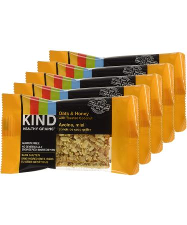 KIND Healthy Grains Bars Oats & Honey with Toasted Coconut Gluten Free 35 Grams 5 Count - Buy Online on GoSupps.com