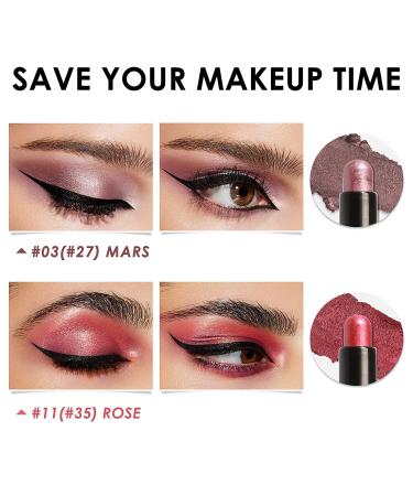 2 Pack Cream Eyeshadow Stick Set - Long-Lasting Waterproof Matt & Shimmering Makeup - Smoky Rose Blossom (0311) - International Shipping Available - Buy Online on GoSupps.com