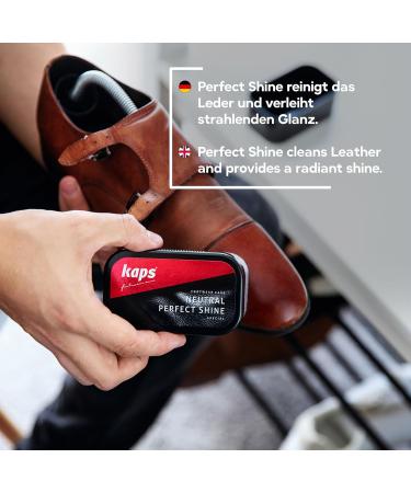 Kaps Shoe Polish Sponge Gives Instant Gloss For Leather Shoes Boots Bags Perfect Shine (Black) - Buy Online on GoSupps.com