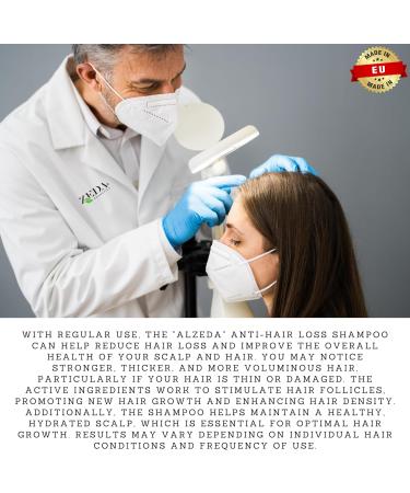 ALZEDA Anti-Hair Loss Shampoo 200 ml with Biotin Rosemary Vitamin C B12 B-Complex Mint | Anti-Hair Loss | Hair Growth | Sulfate-Free Shampoo - Buy Online on GoSupps.com