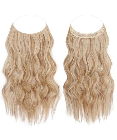 Feshfen Secrets Hair Extensions | Long Corrugated Invisible Synthetic Hair - Copper Chestnut Brown & Honeyblond Platinum Blonde - 40 cm | Shop Now! - Buy Online on GoSupps.com
