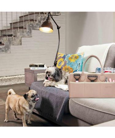 Huhynn Pet Care Bag | Dog Care Accessories Organizer for Outdoor Travel | Khaki Dog-Fur Care Bag - Buy Online on GoSupps.com