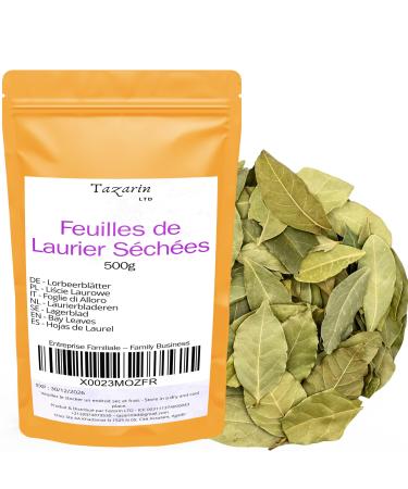 500g Whole Dried Bay Leaves - Laurus Nobilis - Intense Aroma & Taste - 100% Natural, Pure and No Additives | Qual