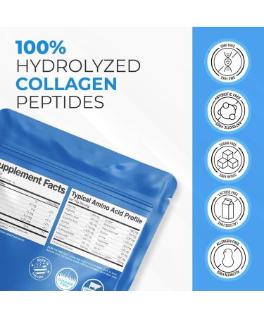 Collagen Peptides Powder for Women & Men Supports Wound Healing Hair Skin Joints Nails Hydrolyzed Collagen Types I & III Grass-Fed Non-GMO Kosher Pareve Unflavored Easy to Mix Drink 4.93 Oz 4.93 Ounce (Pack of 1) - Buy Online on GoSupps.com